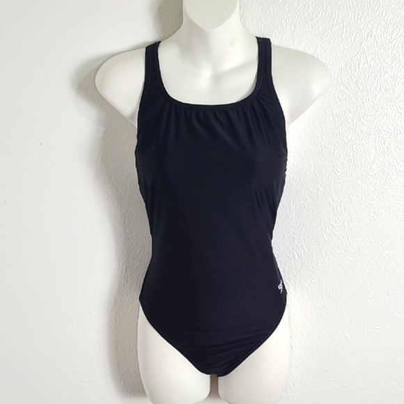 Speedo Learn To Swim Pro LT Superpro One Piece Swimsuit, Black, Size Large, NWOT - Picture 1 of 10